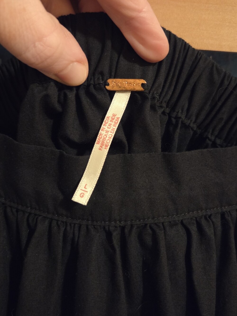 Free People sz L Lowen Midi Skirt in Black - Picture 3 of 8
